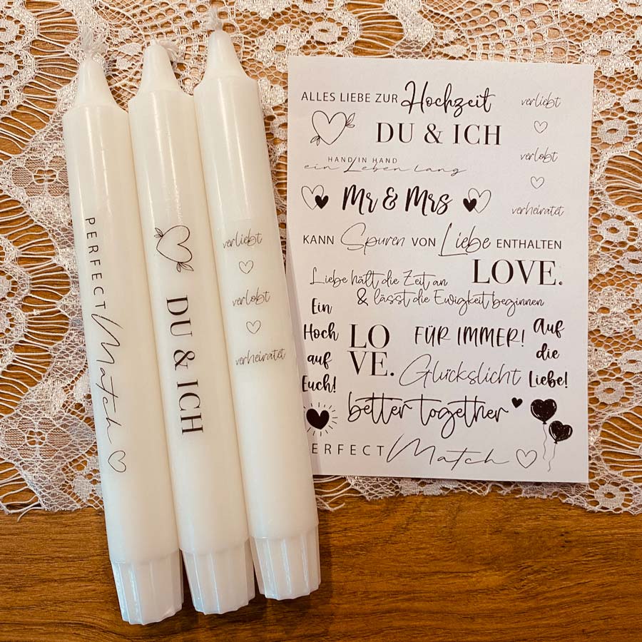 Kerzenblatt I Kerzenfolie I DIY Kerzen I Hochzeit