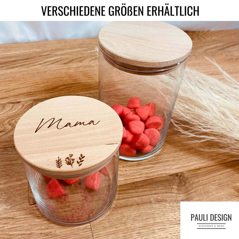 Vorratsglas Mama Blumen